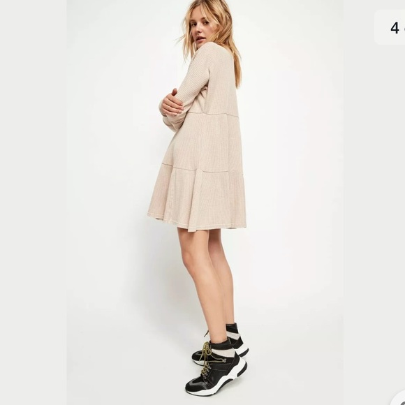 NWT Free People FP One Jolene Mini Dress Sand $128 - Picture 4 of 5